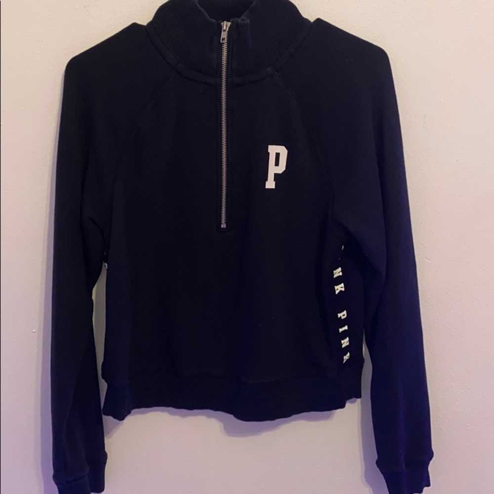 Black and white zip up